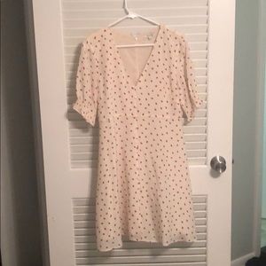 Madewell Strawberry Print Silk Easy Dress